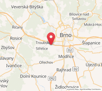 Map of Ostopovice, South Moravian