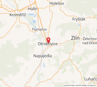 Map of Otrokovice, Zlín