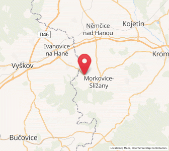 Map of Pačlavice, Zlín