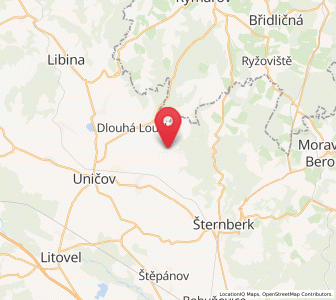 Map of Paseka, Olomoucký