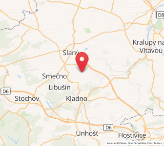 Map of Pchery, Central Bohemia