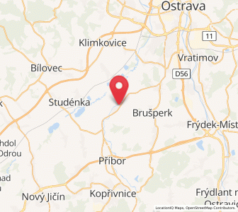 Map of Petřvald, Moravskoslezský