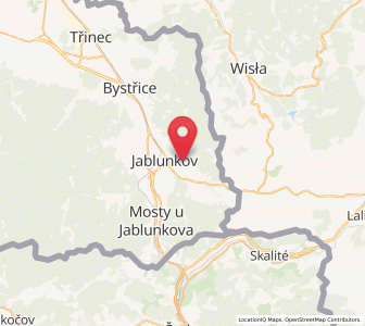 Map of Písečná, Moravskoslezský
