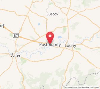 Map of Postoloprty, Ústecký kraj