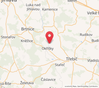 Map of Přibyslavice, Vysočina