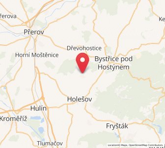 Map of Prusinovice, Zlín
