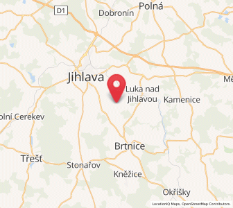 Map of Puklice, Vysočina
