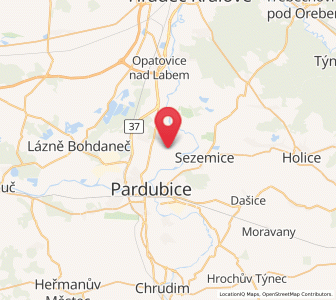 Map of Ráby, Pardubický