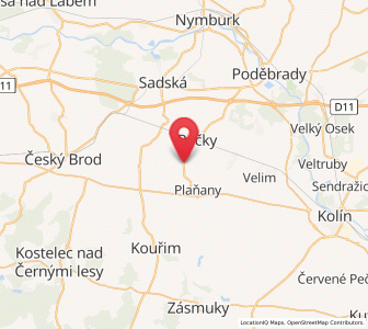 Map of Radím, Central Bohemia