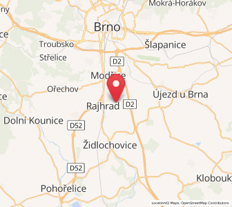 Map of Rajhradice, South Moravian