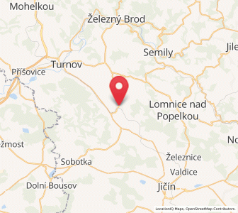 Map of Rovensko pod Troskami, Liberecký kraj