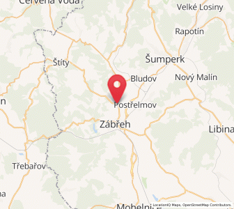 Map of Rovensko, Olomoucký