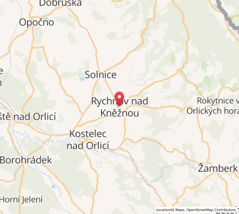 Map of Rychnov nad Kněžnou, Královéhradecký kraj