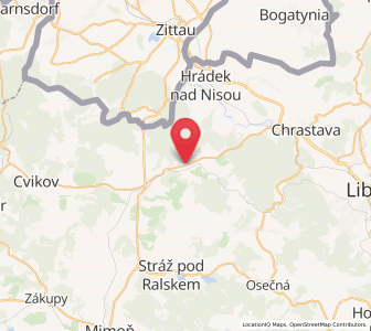 Map of Rynoltice, Liberecký kraj