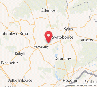 Map of Šardice, South Moravian