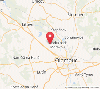 Map of Skrbeň, Olomoucký