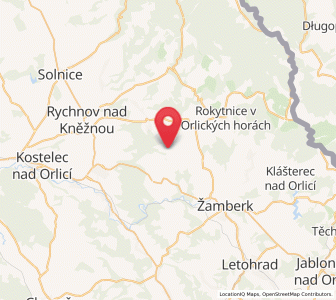 Map of Slatina nad Zdobnicí, Královéhradecký kraj