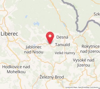 Map of Smržovka, Liberecký kraj
