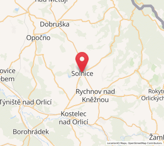 Map of Solnice, Královéhradecký kraj