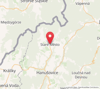 Map of Staré Město, Olomoucký