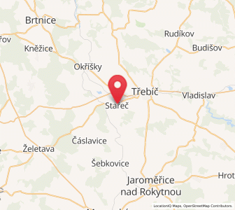 Map of Stařeč, Vysočina