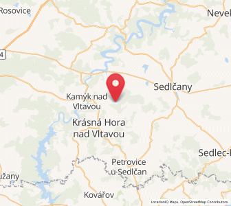 Map of Svatý Jan, Central Bohemia