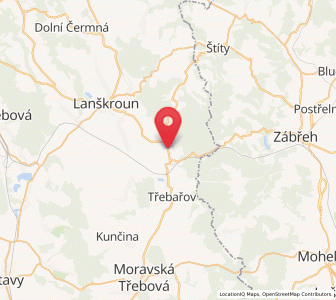 Map of Tatenice, Pardubický