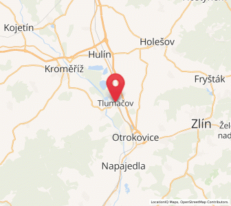 Map of Tlumačov, Zlín