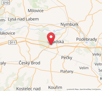 Map of Třebestovice, Central Bohemia