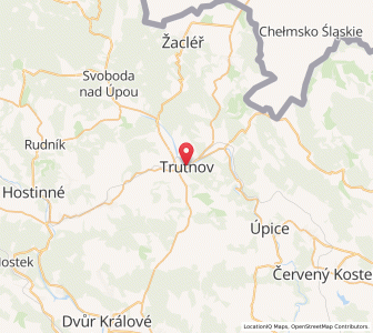 Map of Trutnov, Královéhradecký kraj