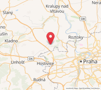 Map of Tuchoměřice, Central Bohemia