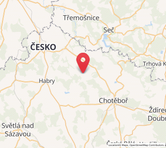 Map of Uhelná Příbram, Vysočina