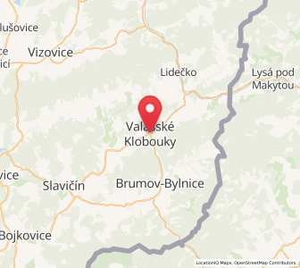 Map of Valašské Klobouky, Zlín