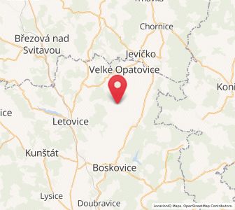 Map of Vanovice, South Moravian
