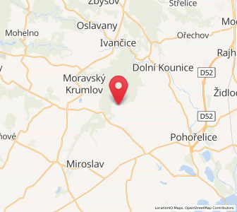 Map of Vedrovice, South Moravian