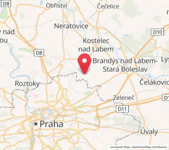 Map of Veleň, Central Bohemia