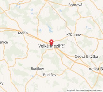 Map of Velké Meziříčí, Vysočina