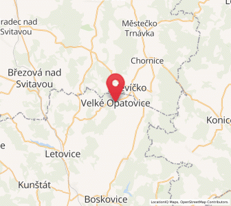 Map of Velké Opatovice, South Moravian