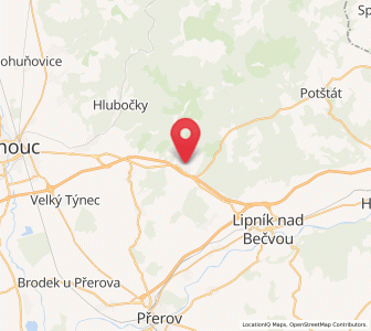 Map of Velký Újezd, Olomoucký