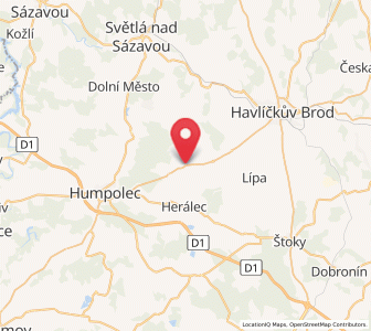 Map of Věž, Vysočina