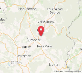 Map of Vikýřovice, Olomoucký