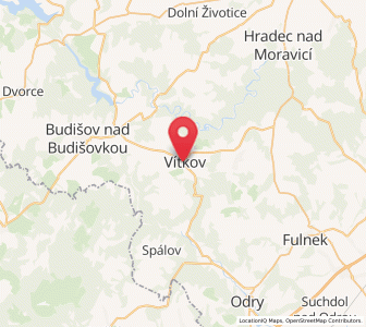 Map of Vítkov, Moravskoslezský