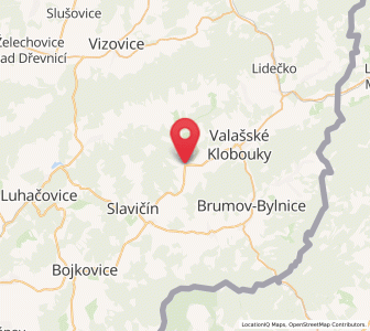 Map of Vlachovice, Zlín