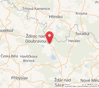 Map of Vojnův Městec, Vysočina