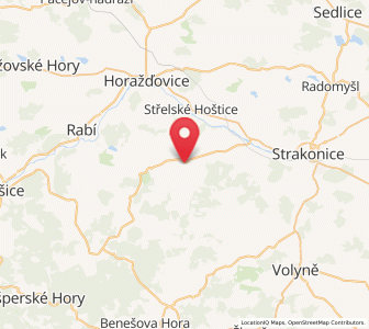 Map of Volenice, Jihočeský kraj