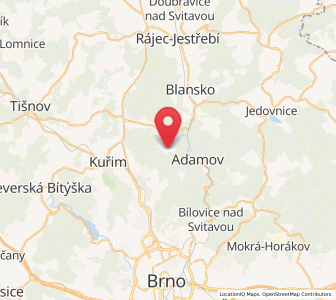 Map of Vranov, South Moravian