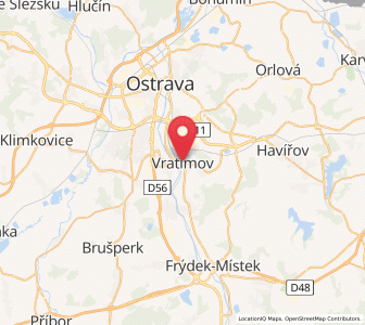Map of Vratimov, Moravskoslezský