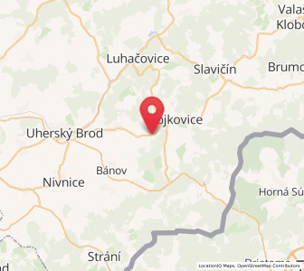 Map of Záhorovice, Zlín
