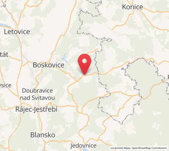 Map of Žďárná, South Moravian