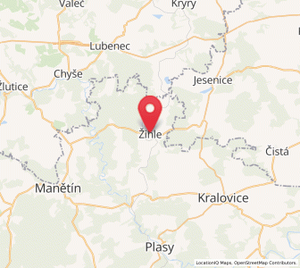 Map of Žihle, Plzeň Region